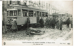 SAINT DENIS  -  EXPLOSION DE SAIONT DENIS, 4 Mars 1916  -  Un Cheval Tué - Saint Denis