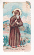 San Francesco Di Paola - Vecchio Santino Fustellato Con Preghiera  Rif. S451 - Religion & Esotericism