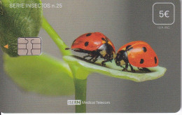 ISN-377 TARJETA DE ISERN DE LA SERIE INSECTOS Nº25 (MARIQUITA-LADYBIRD) - Altri & Non Classificati