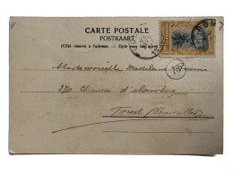 !!! CONGO, CPA DE 1907, DÉPART DE BOMA POUR FOREST-LEZ-BRUXELLES, (BELGIQUE) - Brieven En Documenten