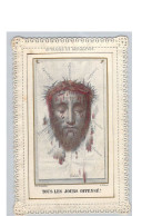 Image Religieuse Canivet Carnet 2 Volets Figure Du Christ Ensanglantée Tous Les Jours Offensé Tous Les Jours Consolé - Images Religieuses