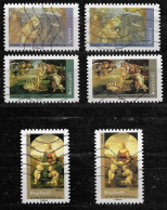 France 2008 Oblitéré  Adhésif  N° 150 - 155 -157  Ou 4132 - 4137 - 4139  ( 3  PAIRES AVEC NUANCES ) " Chefs D'oeuvre - Used Stamps