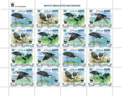 Maldives 2013, Animals, WWF, Birds, 16val In BF - Unused Stamps