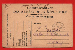 CARTE CORRESPONDANCE DES ARMEES DE LA REPUBLIQUE  - TRESOR ET POSTES  1915 - PLI A GAUCHE - Brieven En Documenten