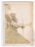 PHOTO - EGYPTE - Paysage - Femmes Porteuses - Bateau - Fleuve - Au Dos ROB. PAUL - CAIRO - Photographie