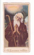 San Francesco Di Paola In Preghiera - Santino Fustellato Con Con Dorature E Preghiera  Rif. S452 - Religion &  Esoterik