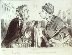 Lithographie Daumier Honoré Signée Paris 25 1839 - Estampas & Grabados