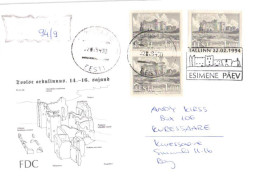 Estonia:FDC, Toolse Castle, Registered Letter, 1994 - Estonia