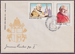 POLAND 1983 SC#2574/75 FDC, II VISIT POPE JOHN PAUL II. - Fdc - Lettres & Documents