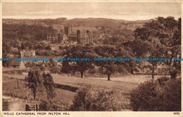 R042080 Wells Cathedral From Milton Hill. Sweetman. Solograph. No 4592 - Welt