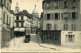 PARIS (Montmartre). La Rue Norvins Et Le Sacré-Coeur. - Arrondissement: 18