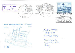 Estonia:FDC, Narva Castle, Registered Letter, 1993 - Estonia