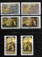 France 2008 Oblitéré  Adhésif  N° 150 - 155 -157  Ou 4132 - 4137 - 4139  ( 3  PAIRES AVEC NUANCES ) " Chefs D'oeuvre - Used Stamps