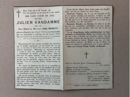 Bp Julien Vandamme Rumbeke Roeselare 1923 - 1945 Vliegtuigbom Oorlogslachtoffer Ongeval - Images Religieuses