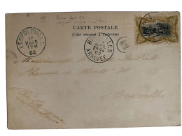 !!! CONGO, CPA DE 1902, DÉPART DE LIBENCE POUR BRUXELLES (BELGIQUE), MISSIONS CATHOLIQUES DU CONGO. - Storia Postale