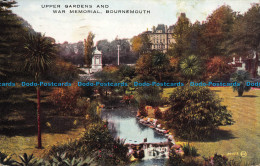 R042246 Upper Gardens And War Memorial. Bournemouth. Valentine. Valesque. 1927 - World