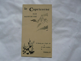 VIEUX PAPIERS - LE CAPRICORNE BAR SALON DE THE - "LE PÊLE-MÊLE" - MERIBEL-LES-ALLUES - Menus