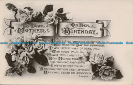 R042265 Greetings. To Dear Mother On Her Birthday. A Poem. Roses. W. And K. Lond - Welt