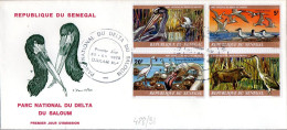 Senegal 0488/91 Fdc Parc National Du Saloum, Pélican, Sterne, Flamants Roses, Phacochère, Héron Cendré, Oiseaux - Otros & Sin Clasificación