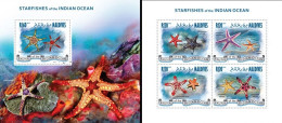 Maldives 2013, Animals, Starfishes, 4val In BF +BF - Maldivas (1965-...)