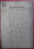 BAELEGEM 1817 MELSEN STERFHUIS ERVEN ZIJNE HUISVROUW   5  BESCHREVEN BLADZIJDEN - Documents Historiques