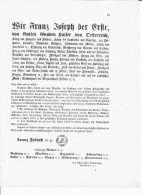 DOK28 ÖSTERREICH 1861 WIR FRANZ JOSEPH DER ERSTE VON GOTTES GNADEN KAISER VON ÖSTERREICH SIEHE ABBILDUNG - Historical Documents