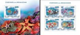 Maldives 2013, Animals, Starfishes, 4val In BF +BF - Fische