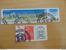 Très Beau Petit Lot De 2 Timbres Personnalisés Oblitérés Ayant Réellement Circulé - Oblitérés