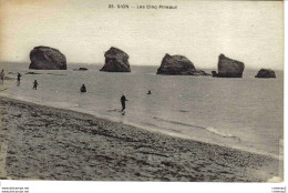 85 SION Vers Croix De Vie N°35 Les Cinq Pineaux Animée Baignade VOIR DOS - Saint Gilles Croix De Vie