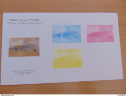 Très Beau Document Reprenant Les Différentes étapes D'impression Du N°. 3410 De William Turner - Unused Stamps
