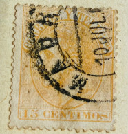 Espagne - 15 Centimos 1882 Orange - OBLITÉRATION « MADRID » - Used Stamps