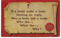 If A Body Write A Body ..... - Humour