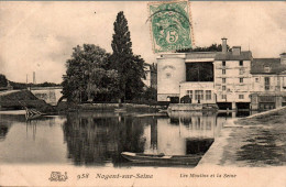 N°2295 W -cpa Nogent Sur Seine -les Moulins Et La Seine- - Nogent-sur-Seine