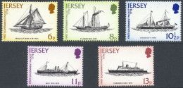 1978 Jersey Mail Packet Service Ships Set Of 5 Stamps SG 197 To 201 UM/MNH - Jersey