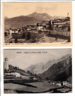Peisey L Eglise Et La Sortie Du Village - Vue Generale  - 2 Cartes Postales Ancienne - Cartes Postales Ancienne - Otros & Sin Clasificación