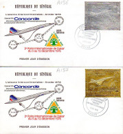 Senegal A 156/57 Fdc Avion Concorde Or Et Argent, Foire Internationale De Dakar - Concorde