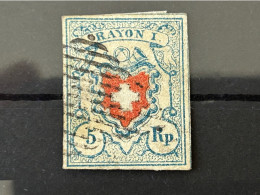 Schweiz Rayon I Mi - Nr. 9 II C 2 Entwertet Mit Befund . - 1843-1852 Federal & Cantonal Stamps