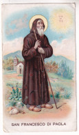 San Francesco Di Paola - Vecchio Santino Con Preghiera  Rif. S457 - Religion &  Esoterik