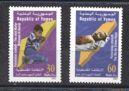 Yemen 2002- Palestinian Intifadha  Set (2v) - Yémen