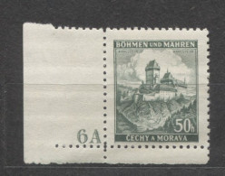 Böhmen Und Mähren # 26 Platten-Nr. 6A Schmaler Unterrand 100erBogen, Postfrisch - Unused Stamps