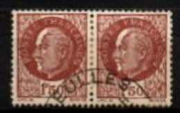 FRANCE    -   1941 .   Y&T N° 517 Oblitérés .  Taches Sur La Tête Des 2 Timbres - Usados