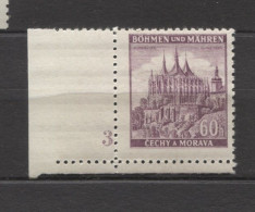 Böhmen Und Mähren # 27 Platten-Nr. 3 Schmaler Unterrand Aus 100erBogen, Postfrisch - Ungebraucht