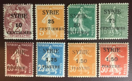 Syria Syrie 1924 Surcharges 8 Values Y&T 105-112 MNH - Neufs