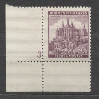 Böhmen Und Mähren # 27 Platten-Nr. 3 Breiter Unterrand 50erBogen, Postfrisch - Unused Stamps