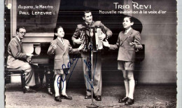 BRUSSEL BRUXELLES TRIO REVI EN PAUL LEFEVRE PIANO EN ACCORDEON - SIGNATURE - / 109 - Personaggi Famosi