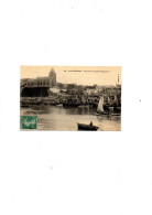 C P A   ANIMEE  LE TREPORT LE PORT ET LE QUAI FRANCOIS 1ER    CIRCULEE  7 JUILLET 1908 - Le Treport