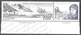 Denmark Danmark Dänemark 2003 Danish Litery Greenland Expedition Mi. No. 1336 With Vignette ** MNH Postfrisch - Ungebraucht