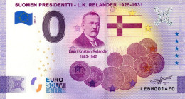 Billet Touristique - 0 Euro - Finlande - Presidentti - L.K Relander (2021-2) - Privéproeven