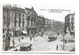 TEATRO PRINCIPAL Y RAMBLA DEL CENTRO.-  BARCELONA.- ( CATALUNYA ) - Barcelona