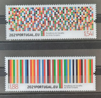 2021 - Portugal - MNH - Portuguese Presidency Of European Union Council - 2 Stamps + Block Of 1 Stamp - Nuovi